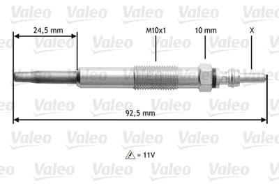 Bujía de precalentamiento VALEO 345109