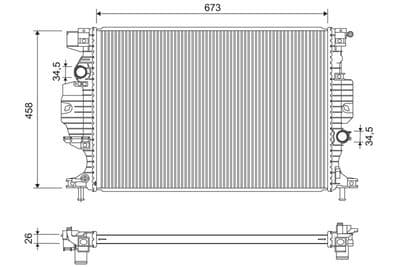 Radiador, refrigeración del motor VALEO 701295