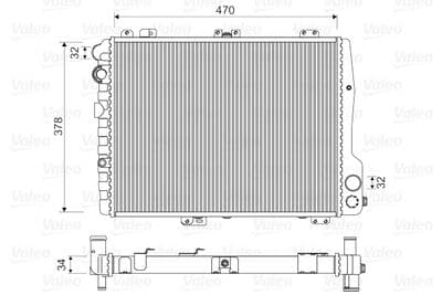 Radiador, refrigeración del motor VALEO 731505