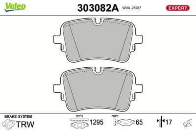 Juego de balatas de freno VALEO 303082A