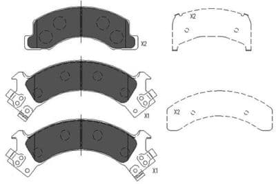Juego de balatas de freno Kavo Parts KBP-3516