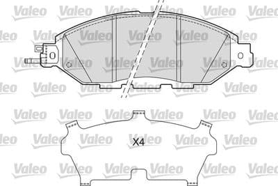 Juego de balatas de freno VALEO 601675