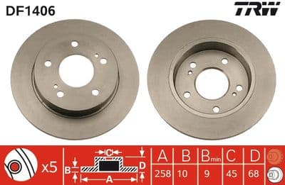 Disco de freno TRW DF1406
