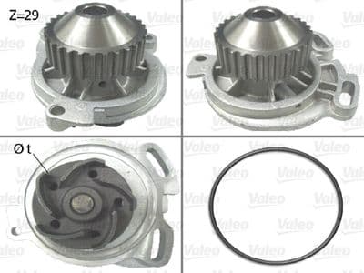 Bomba de agua, refrigeración del motor VALEO 506132