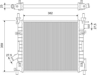 Radiador, refrigeración del motor VALEO 735478