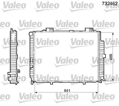 Radiador, refrigeración del motor VALEO 732462