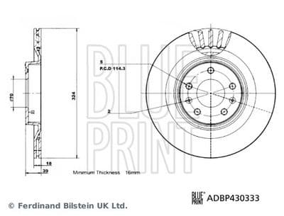 Disco de freno BLUE PRINT ADBP430333