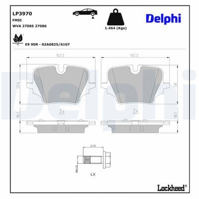Juego de balatas de freno DELPHI LP3970