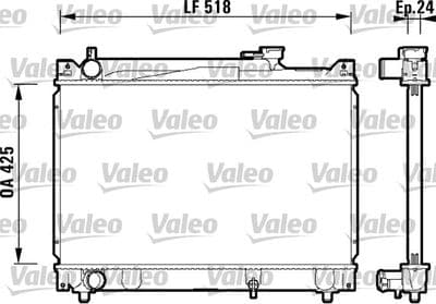 Radiador, refrigeración del motor VALEO 734213