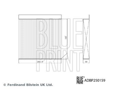 Filtro, aire del interior BLUE PRINT ADBP250159