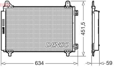 Condensador, aire acondicionado DENSO DCN21034