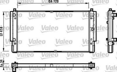 Radiador, refrigeración del motor VALEO 731616