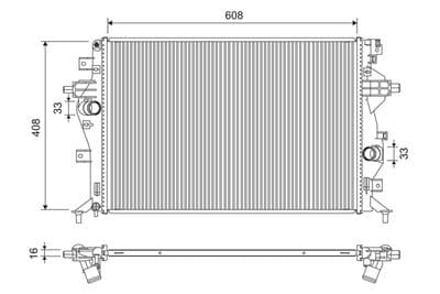 Radiador, refrigeración del motor VALEO 701321