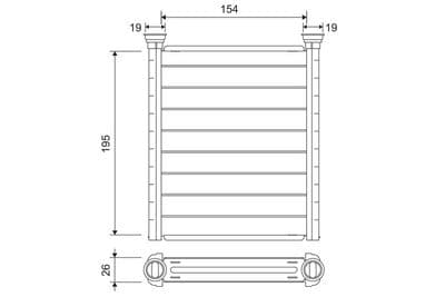 Radiador de calefacción, calefacción interior VALEO 811641