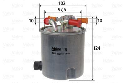 Filtro combustible VALEO 587572