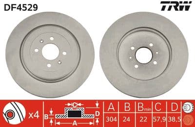 Disco de freno TRW DF4529