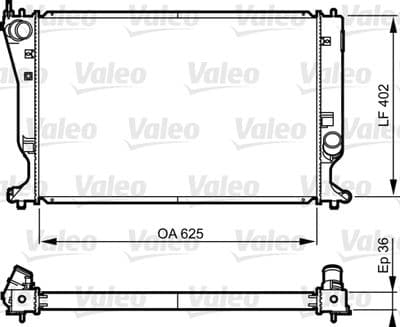 Radiador, refrigeración del motor VALEO 735572