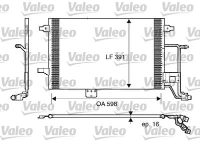 Condensador, aire acondicionado VALEO 817665