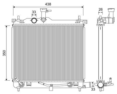 Radiador, refrigeración del motor VALEO 701253