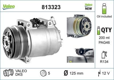 Compresor, aire acondicionado VALEO 813323
