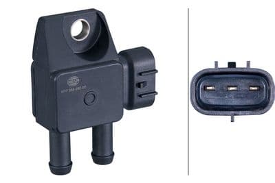 Sensor, presión gas de escape HELLA 6PP 358 392-001