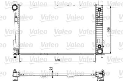 Radiador, refrigeración del motor VALEO 732741