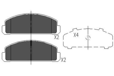 Juego de balatas de freno Kavo Parts KBP-4515