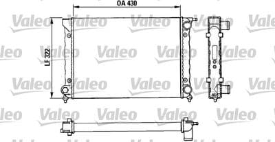 Radiador, refrigeración del motor VALEO 883820