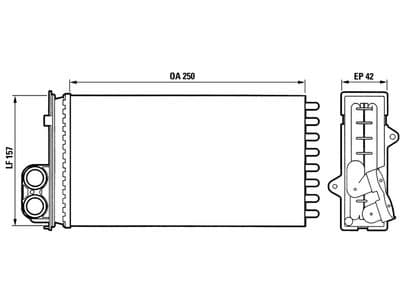 Radiador de calefacción, calefacción interior VALEO 883976