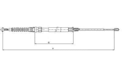 Cable de accionamiento, freno de estacionamiento TEXTAR 44044700