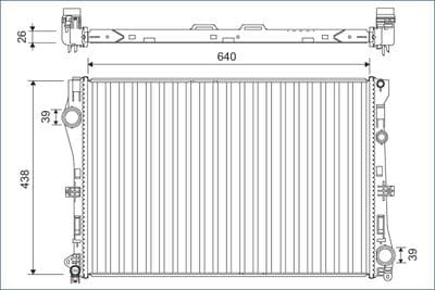 Radiador, refrigeración del motor VALEO 701142