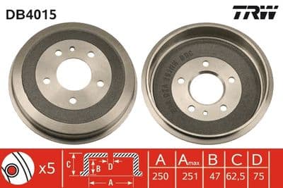 Tambor de freno TRW DB4015