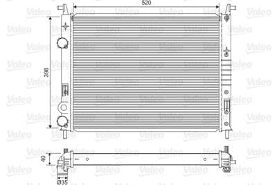 Radiador, refrigeración del motor VALEO 701597