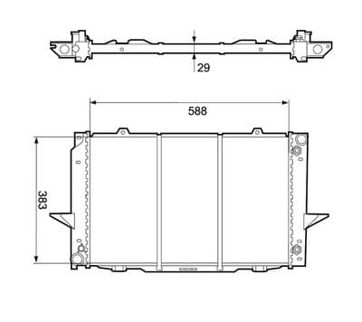 Radiador, refrigeración del motor VALEO 732365