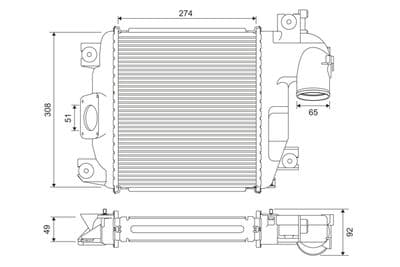 Radiador de aire de admisión VALEO 818321