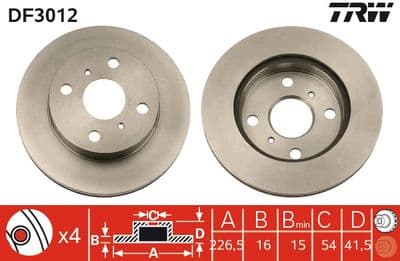 Disco de freno TRW DF3012