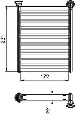 Radiador de calefacción, calefacción interior VALEO 811534
