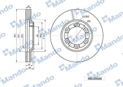 Disco de freno MANDO MBC030166