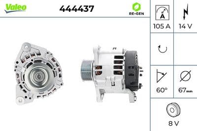 Alternador VALEO 444437