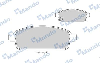 Juego de balatas de freno MANDO MBF015260
