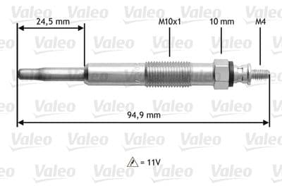 Bujía de precalentamiento VALEO 345110
