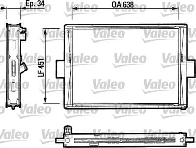 Radiador, refrigeración del motor VALEO 816647