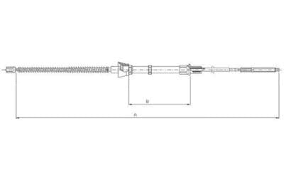Cable de accionamiento, freno de estacionamiento TEXTAR 44005200