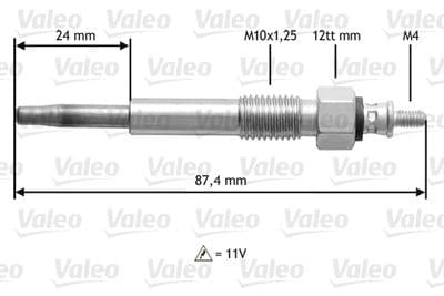 Bujía de precalentamiento VALEO 345159