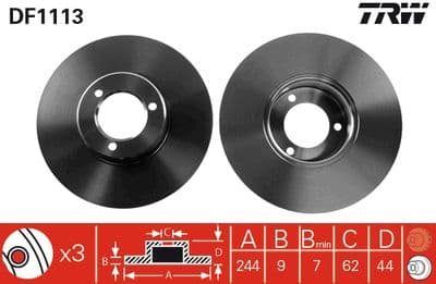 Disco de freno TRW DF1113