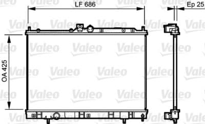 Radiador, refrigeración del motor VALEO 735203
