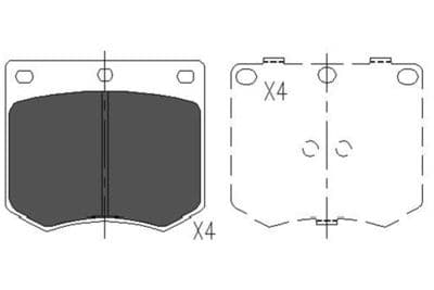 Juego de balatas de freno Kavo Parts KBP-3012