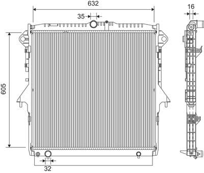 Radiador, refrigeración del motor VALEO 701406