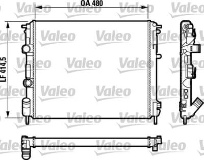 Radiador, refrigeración del motor VALEO 732761