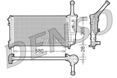 Radiador, refrigeración del motor DENSO DRM09106
